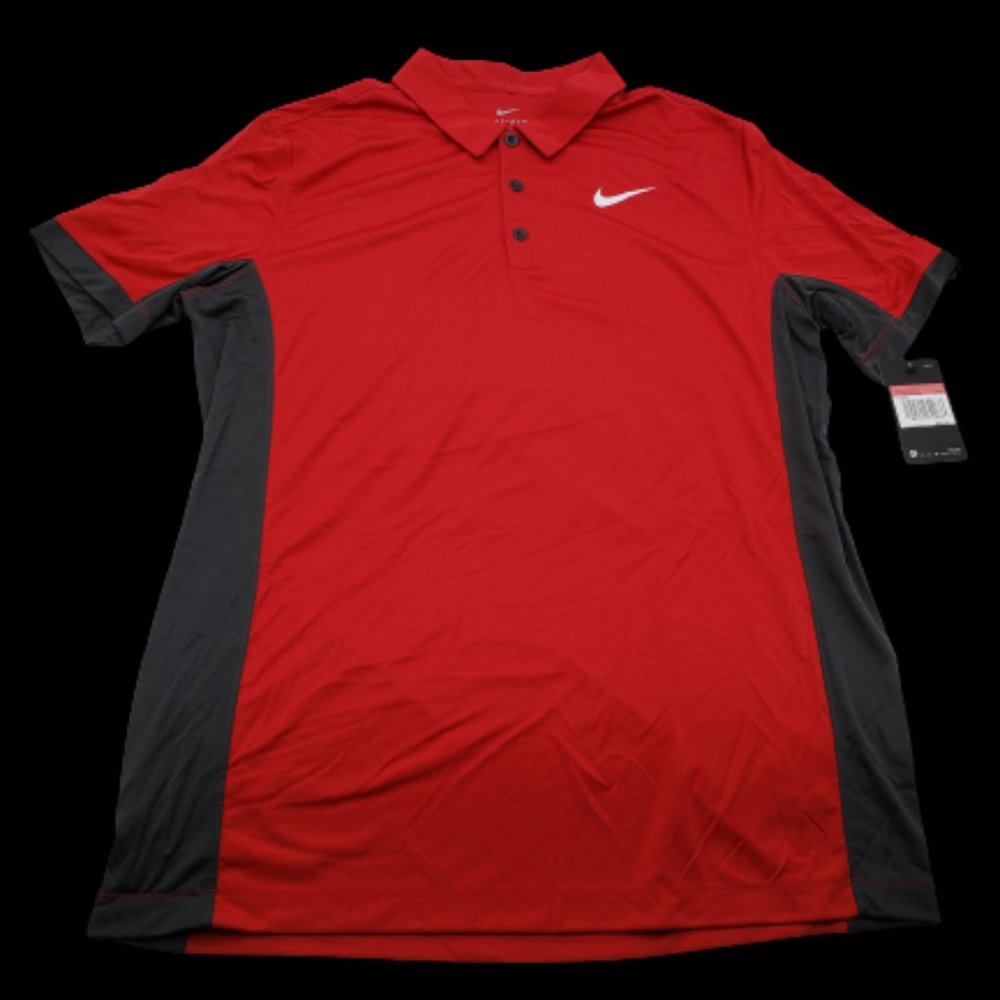 Nike SZ LARGE Dri-Fit Short Sleeve Golf Polo Shirt